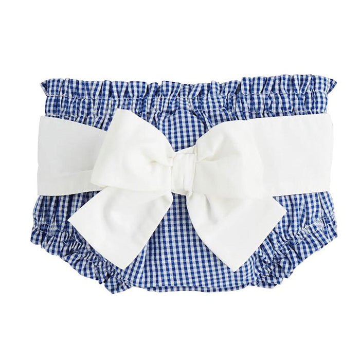Girl's Navy Gingham Diaper Cover