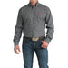 Men's Black Print Long Sleeve Shirt