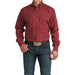 Men's Red Printed Long Sleeve Shirt