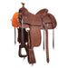 Martin Team Roping Saddle Chocolate Roughout with San Carlos Border