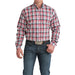 Men's Red & Black Plaid Long Sleeve Shirt