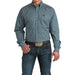 Men's Blue Floral Print Shirt