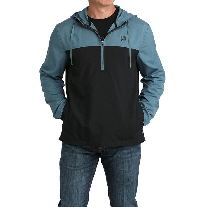 Men's Black & Blue Pullover Hoodie