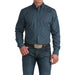 Men's Blue Circle Modern Fit Shirt