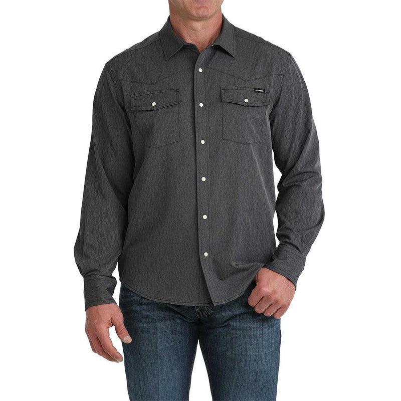 Men's Camp Black Snap Shirt