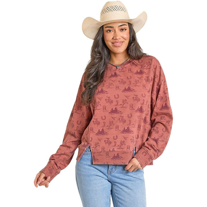 Women's Rust Conversational Pullover