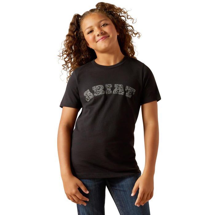 Girl's Boot Stitch Logo Tee Shirt