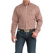 Men's Brown Printed Long Sleeve Shirt