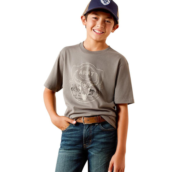 Boy's Smoked Pearl Desert Badge Tee Shirt