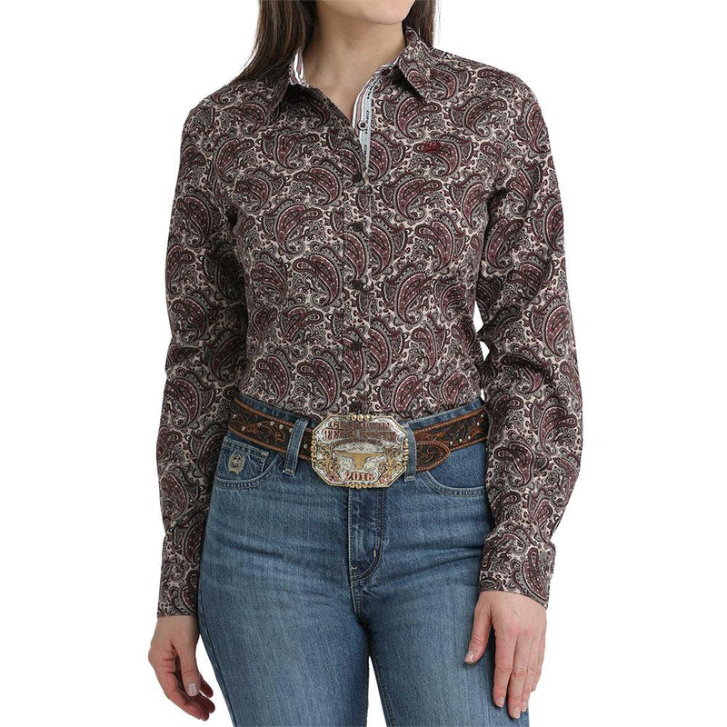 Women's Paisley Button Shirt