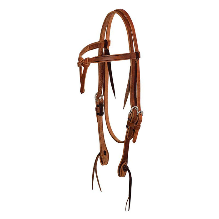 5/8in Leather Tie Front Browband Headstall