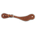 Youth Golden Leather Spider Stamp Spur Straps