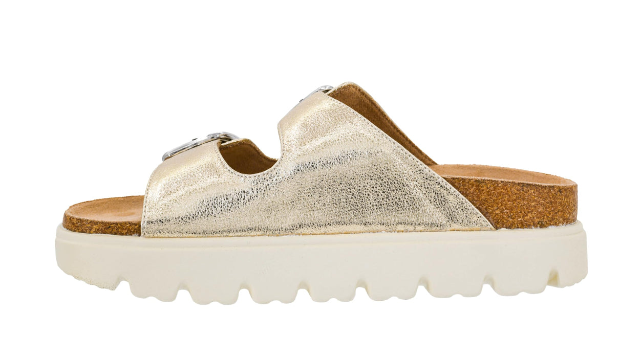 Women's Rumor Has It Gold Crinkle Sandal