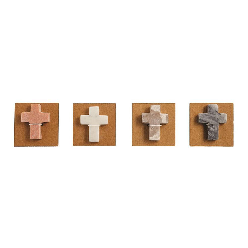 Assorted Marble Pocket Cross