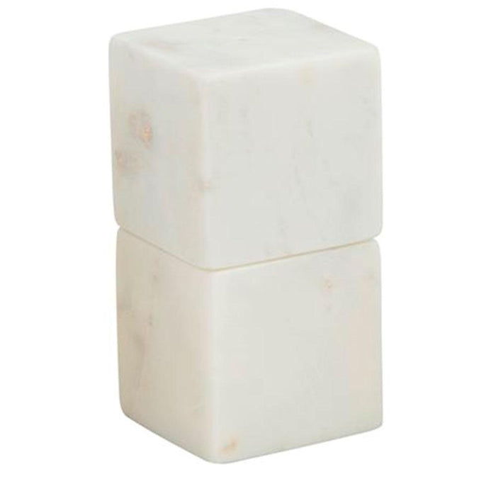 White Marble Cube Salt/Pepper Set