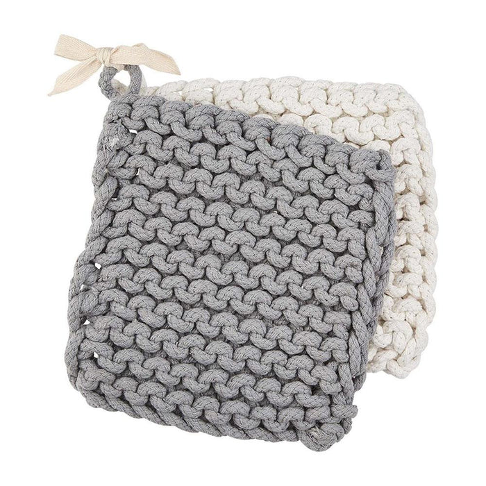 White Crochet Pot Holder