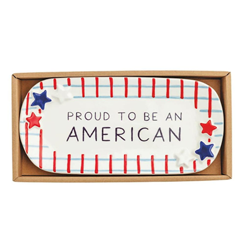 Plaid American Sentiment Tray