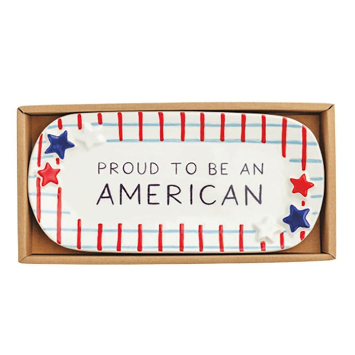 Plaid American Sentiment Tray