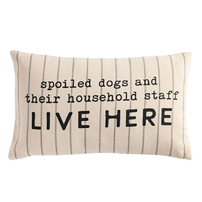 Spoiled Pet Striped Pillow