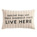 Spoiled Pet Striped Pillow