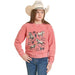 Girl's Rose Let's Rodeo Graphic Pullover