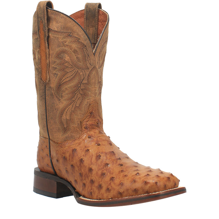Men's Alamosa Saddle Tan Full Quill Ostrich Boots