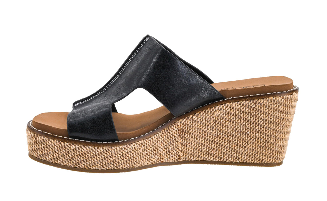 Women's Kiss N Tell Black Wedge Sandal