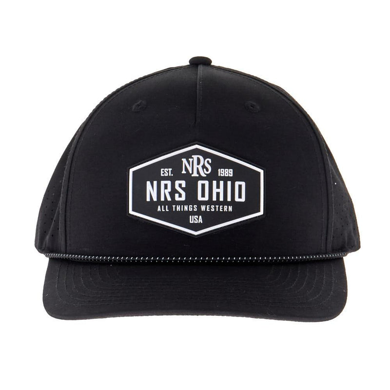 Ohio Black Rubber Patch Cap