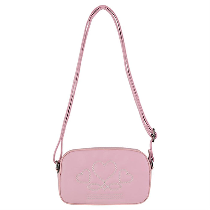 Leather Hearts Pink Camera Bag