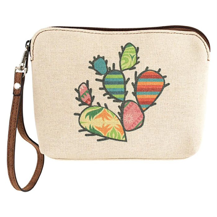 Catchfly Cactus Canvas Cosmetic Pouch