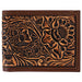 Tan Tooled Leather Bifold Wallet