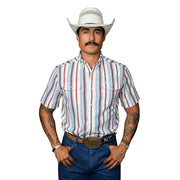 Men's White Brooks Short Sleeve Snap Shirt