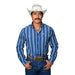 Men's Tucker Blue Long Sleeve Snap Shirt