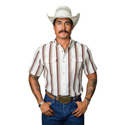 Men's Brown Triston Short Sleeve Snap Shirt