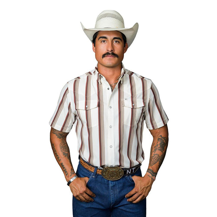 Men's Brown Triston Short Sleeve Snap Shirt