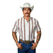 Men's Brown Triston Short Sleeve Snap Shirt