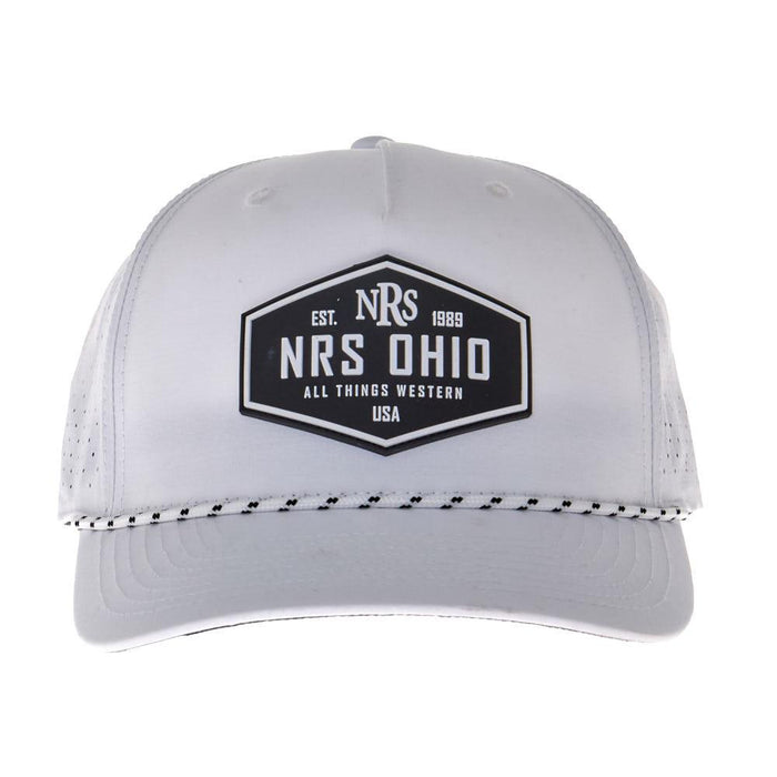 Ohio White & Black Rubber Patch Cap