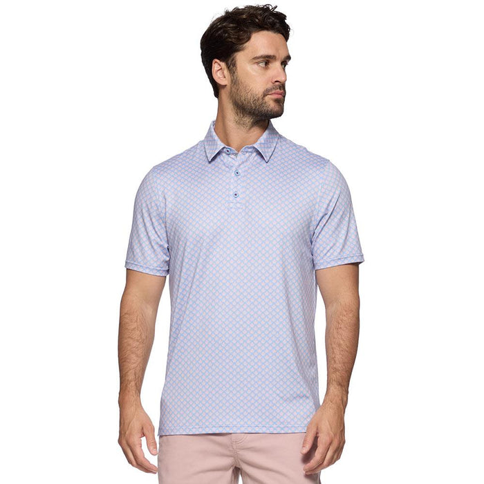 Men's Blue Combo Fridley Agave Print Polo