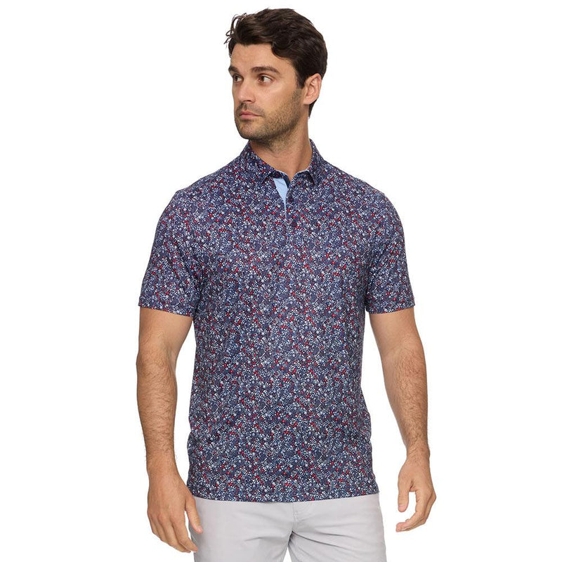 Men's Navy Rosston Floral Print Polo