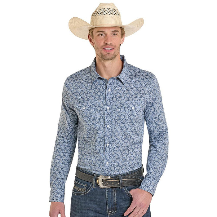 Men's Indigo Vintage Paisley Shirt