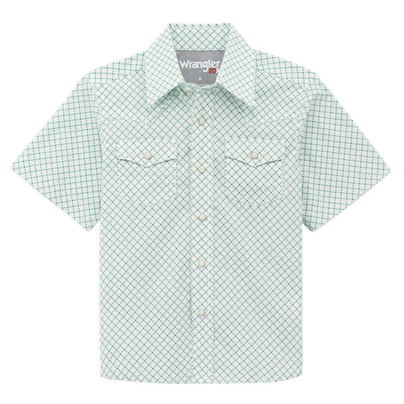 Boy's 20X Advanced Comfort Green Print Shirt