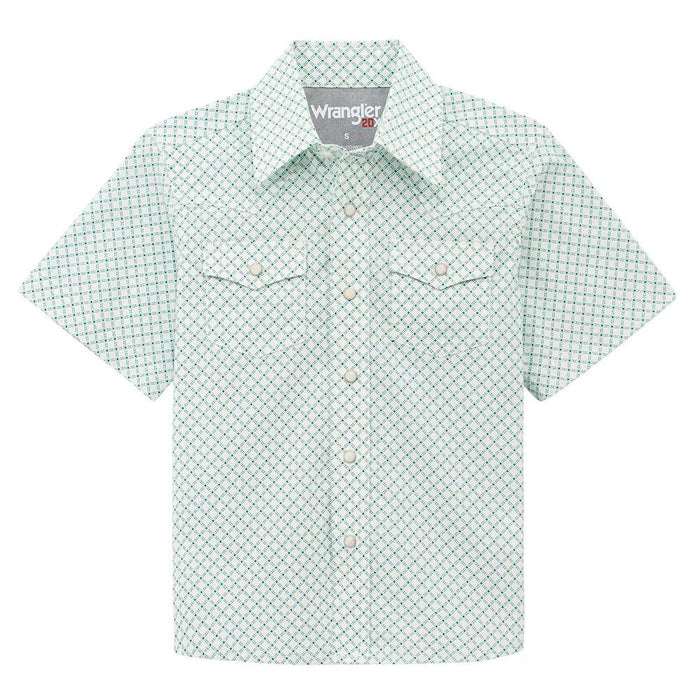 Boy's 20X Advanced Comfort Green Print Shirt