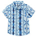 Infant Boy's Blue Aztec Snap Shirt