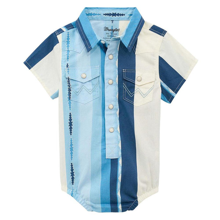 Infant Boy's Blue Striped Onesie