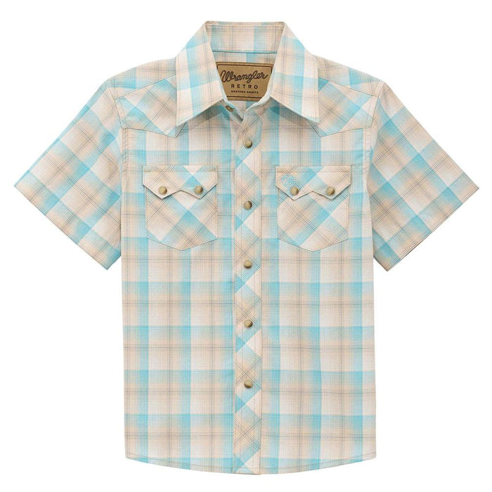 Boy's Retro Tan Short Sleeve Shirt