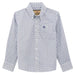 Boy's Navy Print Long Sleeve Shirt