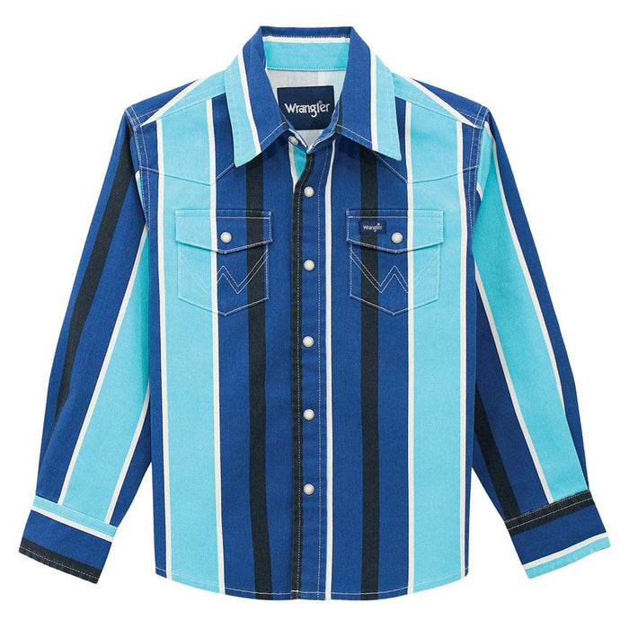 Boy's Blue Multi Striped Shirt