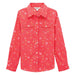 Girl's Pink Horseshoe Snap Shirt