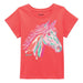 Girl's Pink Horse Short Sleeve Tee Shirt