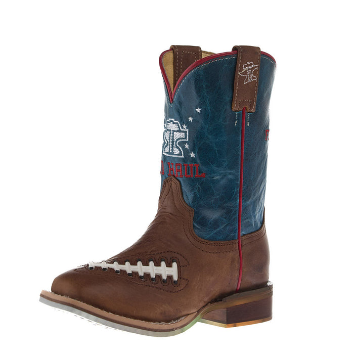 Kid's Footballer Friday Night Lights Sole Square Toe Boot